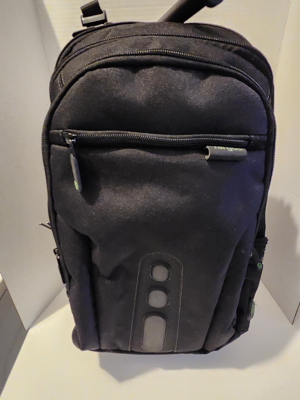 Targus Black Backpack with Subtle Green Accents